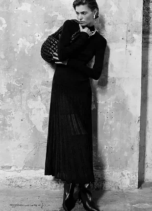 Сукня жіноча cos pleated knitted turtleneck maxi dress / xs,s