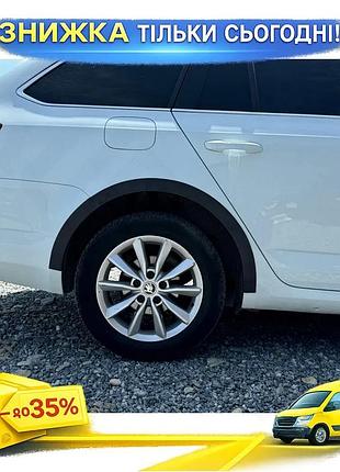 Накладки на арки для skoda octavia iii a7 2013-2019 чорні abs-пластик комплект обвісів для тюнінгу авто ku-22