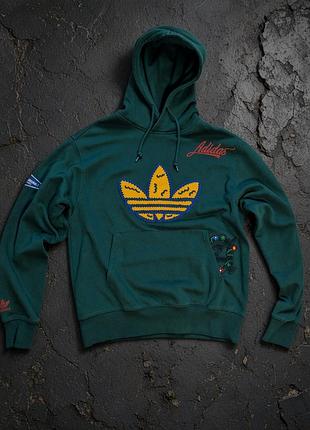 Худі adidas originals collegiate badge hoodie оригінал кофта зелена р. m