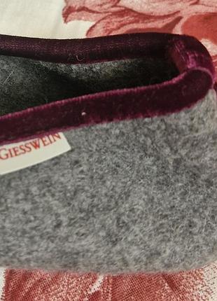 Шерстяные тапочки giesswein австрия 5