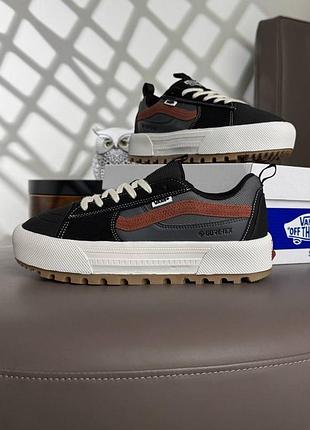 Мужские кроссовки vans old skool mte-1 1948x black grey brown