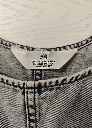Джинсовый сарафан h&amp;m, 140р. 2
