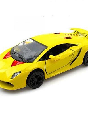 Модель легковая kt5359w lamborghini sesto elemento желтый