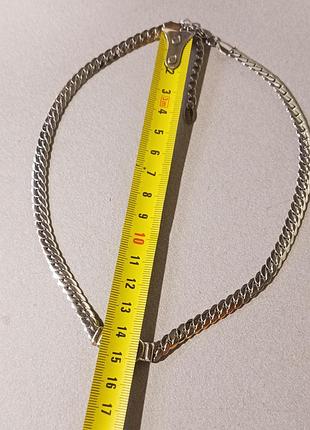 Кольє чокер, намисто, ланцюг, серце,steel 5