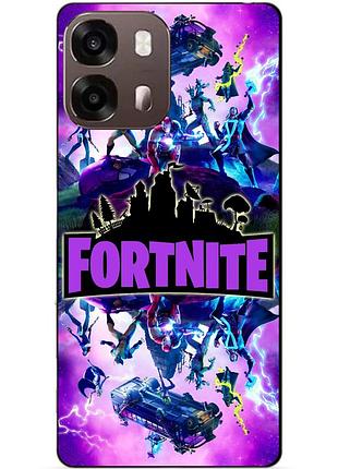 Силіконовий чохол бампер для oppo a6s з малюнком fortnite marvel фортнайт марвел