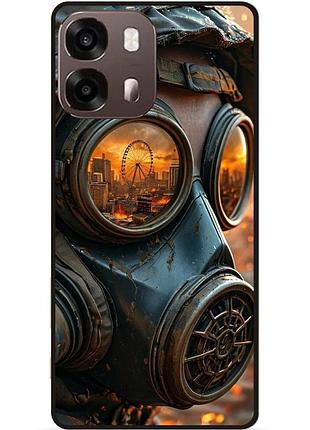 Силиконовый бампер чехол для oppo a6s с рисунком stalker сталкер