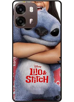 Силиконовый чехол бампер для oppo a6s стич и лило stitch