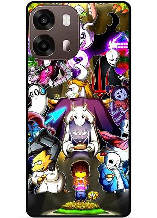 Силиконовый чехол бампер для oppo a6s с рисунком андертейл undertale