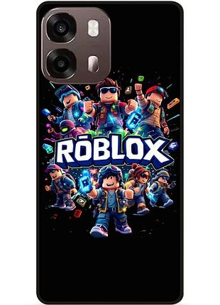 Силиконовый чехол бампер для oppo a6s с рисунком roblox роблокс