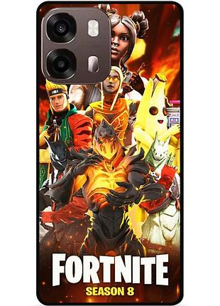 Силіконовий чохол бампер для oppo a6s з малюнком fortnite marvel фортнайт марвел