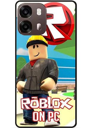 Силіконовий чохол бампер для oppo a6s з картинкою роблокс roblox