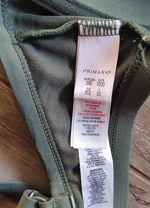 Бюстгальтер лифчик primark, размер 85d / 38d, оливковый 8