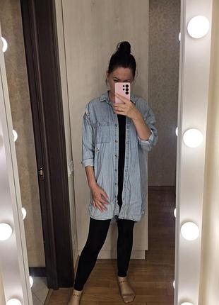 Довга джинсова сорочка 2
