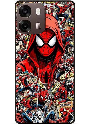 Силиконовый бампер чехол для oppo a6s с картинкой spider man человек паук майлз моралес