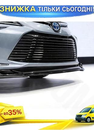 Передняя лип юбка v1 черная для toyota corolla 2019-2023 тюнинг бампера защитный элемент для авто ku-22