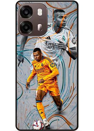 Силиконовый чехол бампер для oppo a6s с рисунком mbappe мбаппе real