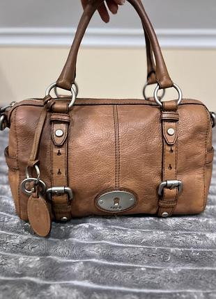 Оригінальна шкіряна сумка fossil maddox satchel, б/в