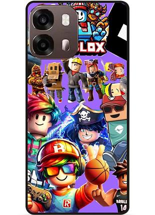 Силиконовый чехол бампер для oppo a6s с рисунком роблокс roblox