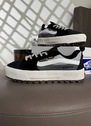 Женские кроссовки vans old skool mte-197x w black grey white