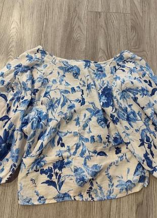 Топ, блуза h&amp;m натуральная лен. 5