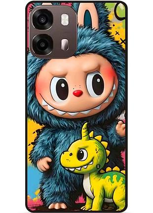 Силиконовый чехол бампер для oppo a6s с рисунком labubu лабубу