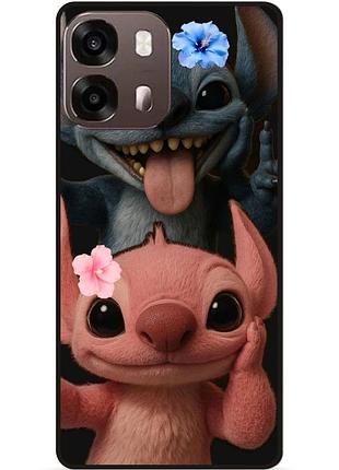 Силиконовый бампер чехол для oppo a6s с картинкой stitch стич