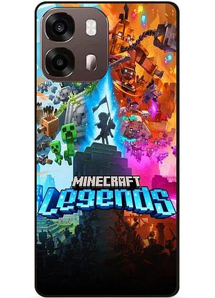 Силиконовый бампер чехол для oppo a6s игра майнкрафт minecraft