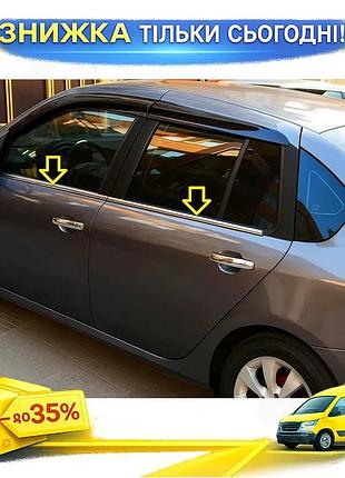 Зовнішня окантовка скла 4 шт. нержавіюча сталь для renault symbol 2008-2013 хромовані накладки для тюнін ku-22
