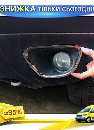 Накладки на противотуманки 2 шт хром для renault duster 2008-2017 защитные накладки из нержавеющей стали ku-22