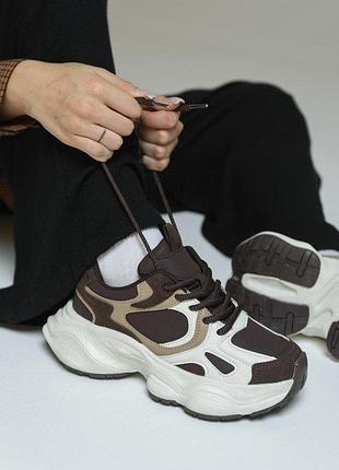 Жіночі кросівки nexis v210-4 brown/beige нп4985