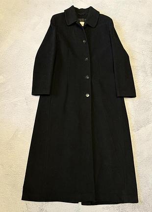 Довге шерстяне пальто herluf design, данського бренду, чорного кольору