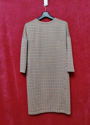 Элегантное трикотажное платье-кокон в клетку glen plaid, разм. m (идеальное состояние)