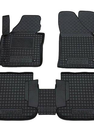 Килимки салона volkswagen caddy 2004-2020 3 дверні avto-gumm 11341