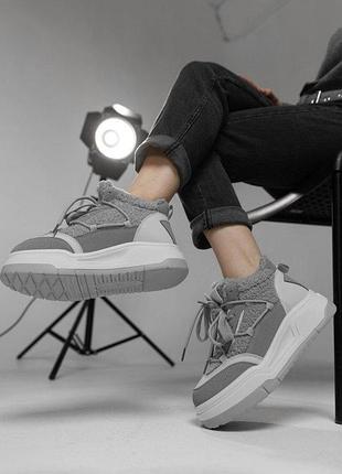 Женские кроссовки tanti grey барашка нп4878