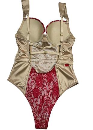 Мереживне боді guess оригінал корсет бежеве 5