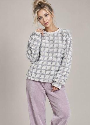 Плюшева тепла піжама комбінована primark