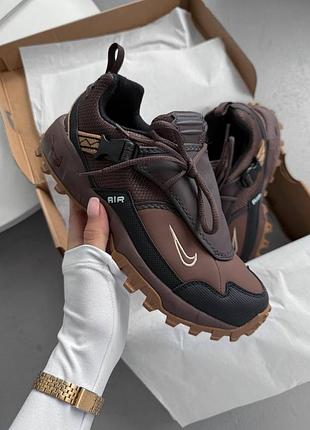 Коричневые кроссовки унисекс nike acg air phassad barocco brown х найк 37