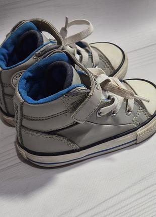 Сірі дитячі високі кеди бренду converse 3