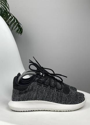 Оригінальні кросівки adidas tubular shadow чорно-білі меланж 38 р. 23.5 см