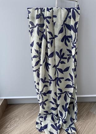 Шарф eza fairer handel, 100% вовна, fair trade, 200×75 см, рослинний принт.