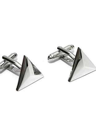 Запонки gofin триугольные серебристые zph-1253