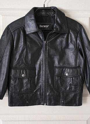 Короткая женская кожаная куртка barneys originals