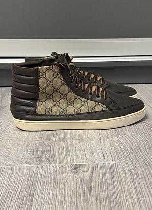 Високі кеди чоловічі gucci gg supreme high-top sneakers