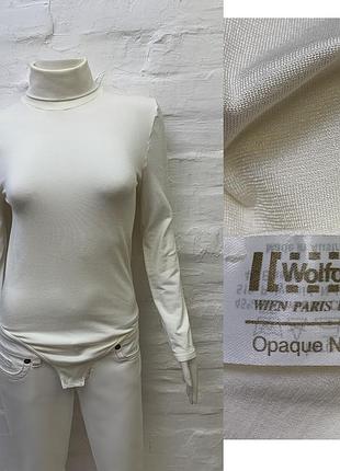 Wolford белое боди-гольф wolford оригинал австрия люксовое утягивающее боди водолазка