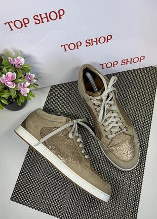 Оригинальные кроссовки jimmy choo кеды кожаные