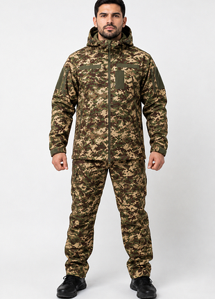 Военный демисезонный костюм soft shell rmilitary хищник нога