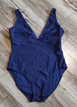 Синий слитный купальник accessorize (размертенка 16 / eur 44 / xl)