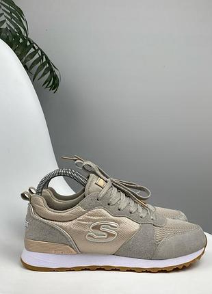 Оригінальні кросівки skechers бежеві/сірі 38 р. 25 см
