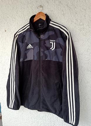Толстовка кофта adidas juventus l тепла флис футбольная мужская ювентус