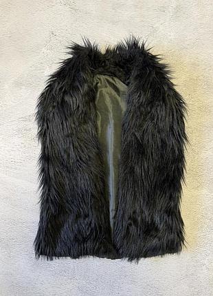 Vintage fur vest opium style y2k